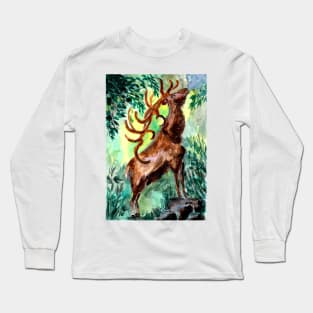 Old Stag Calling Long Sleeve T-Shirt